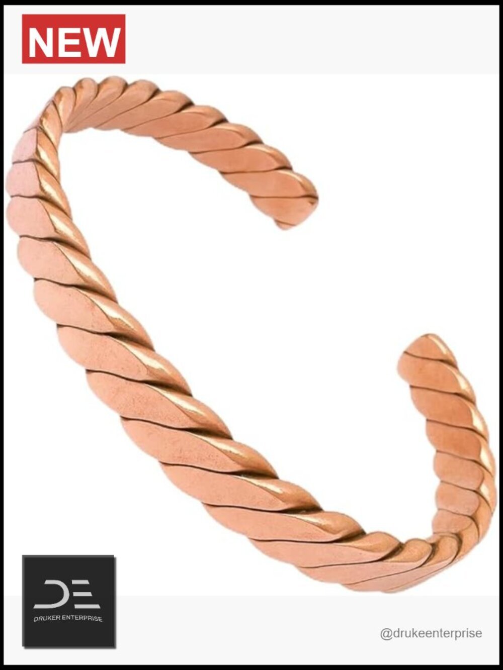 Hand Forged High Gauge Pure Copper Bracelet - One Size